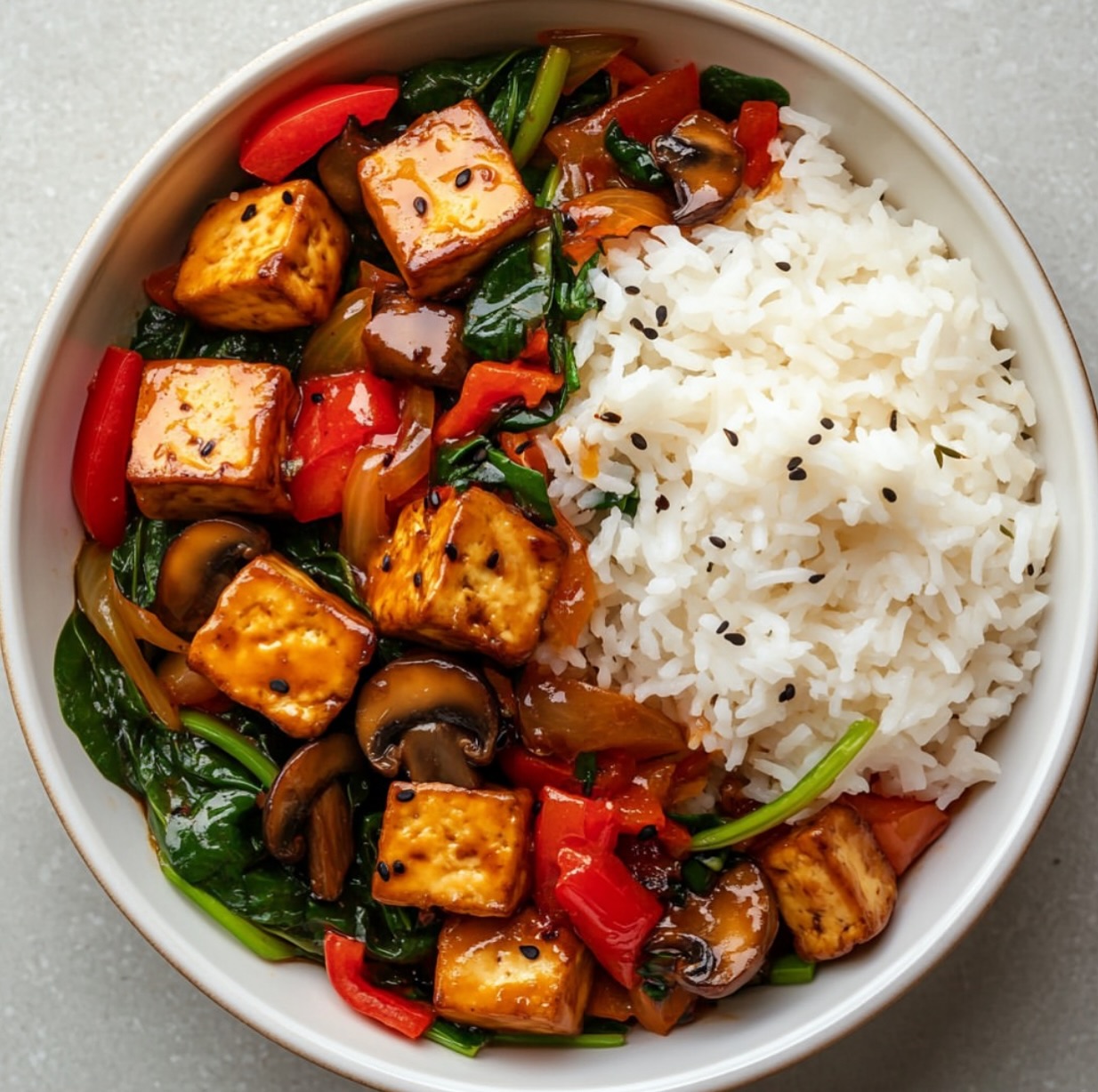 Tofu and Seitan Stir-Fry