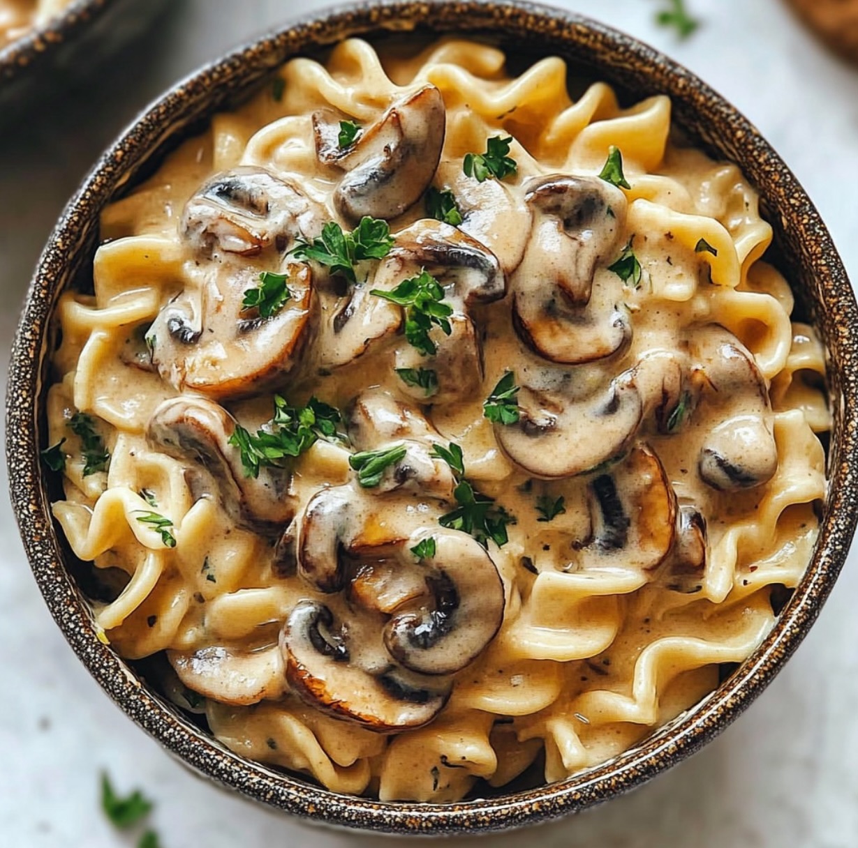 Vegan Mushroom Stroganoff for Two