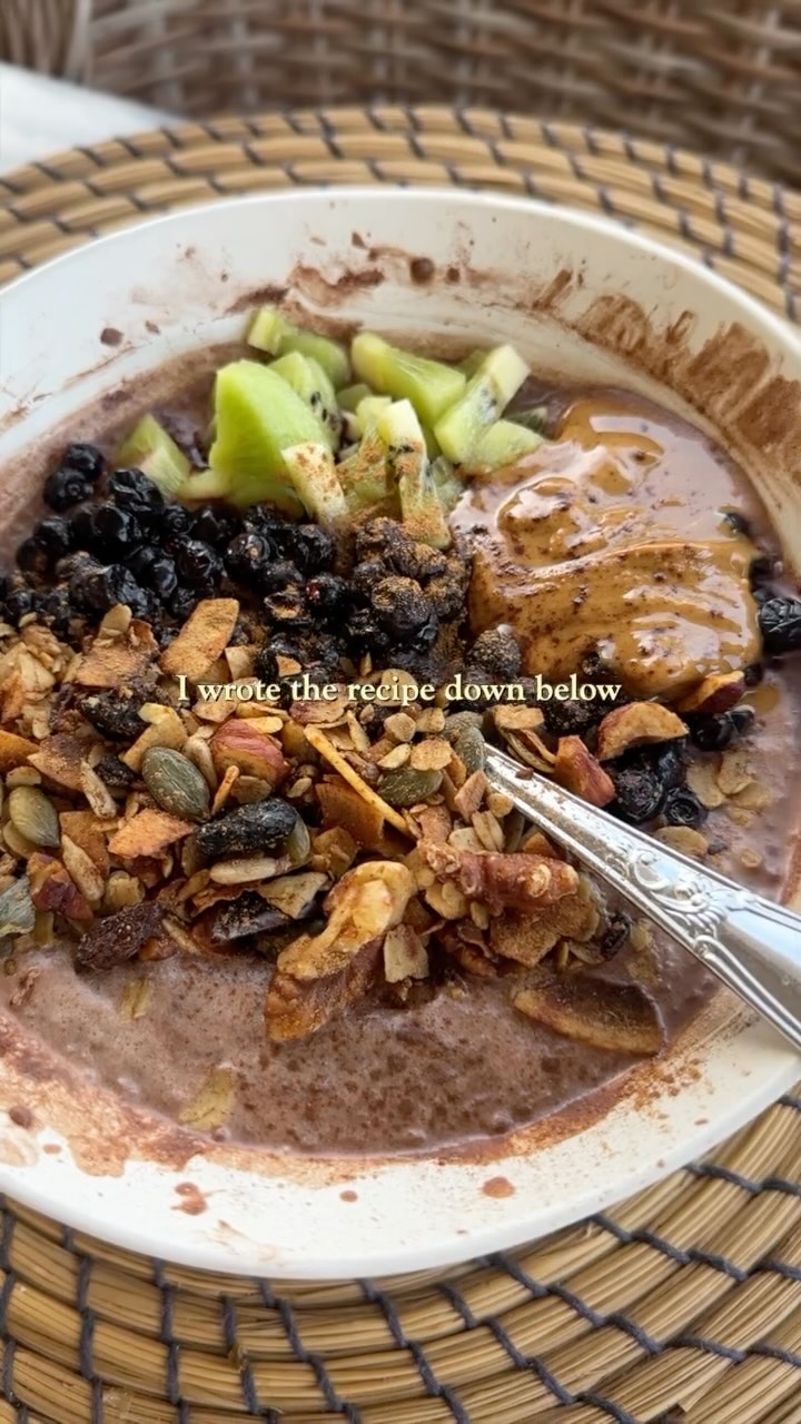 Vegan Chia Pudding with Granola Topping