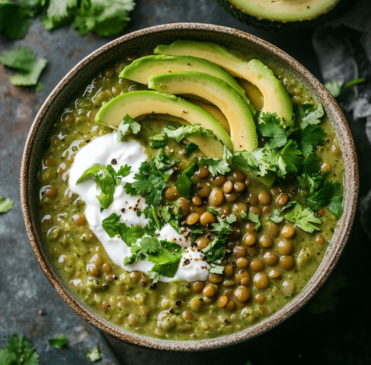 Salsa Verde Lentil Soup