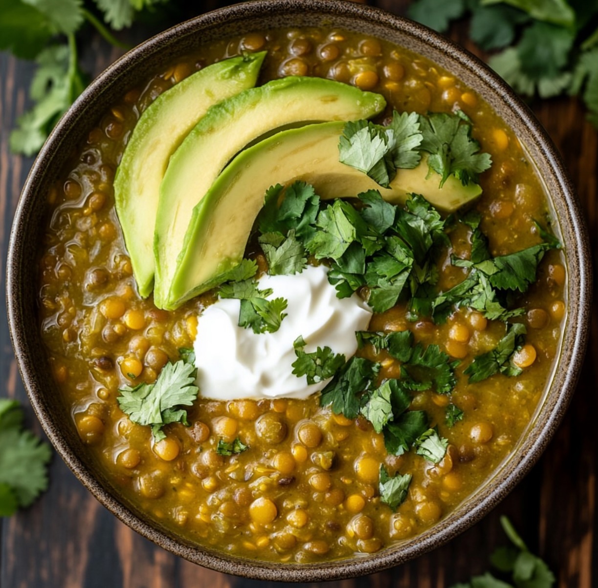 Salsa Verde Lentil Soup