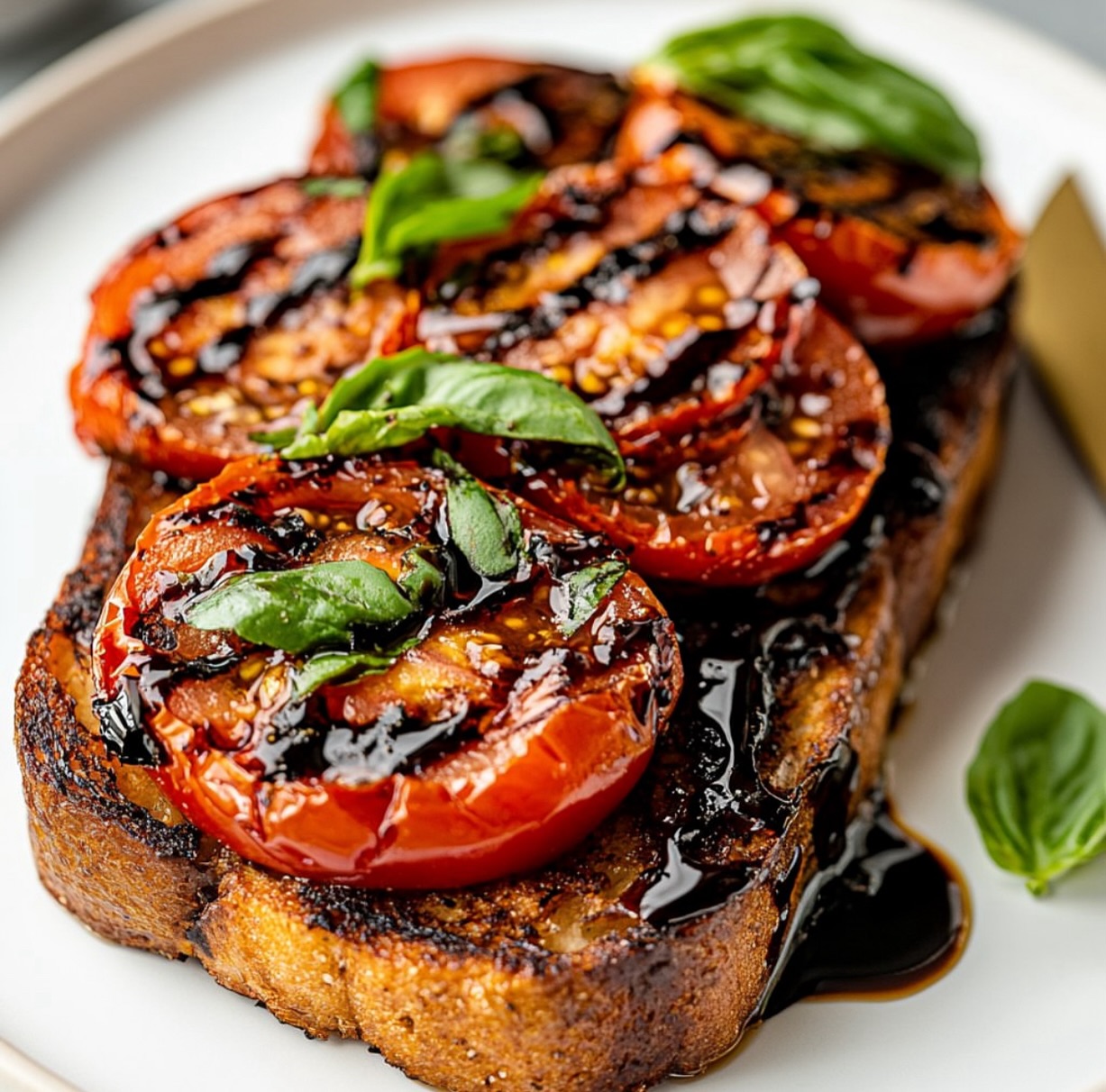 Air Fryer Cottage Cheese Caprese Toast