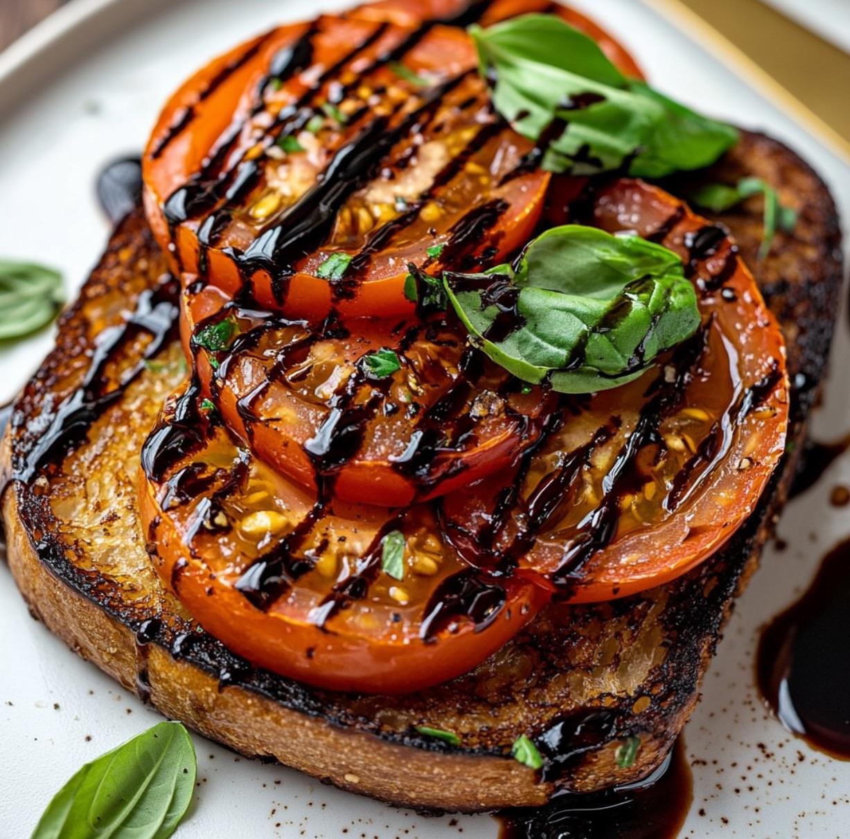 Air Fryer Cottage Cheese Caprese Toast