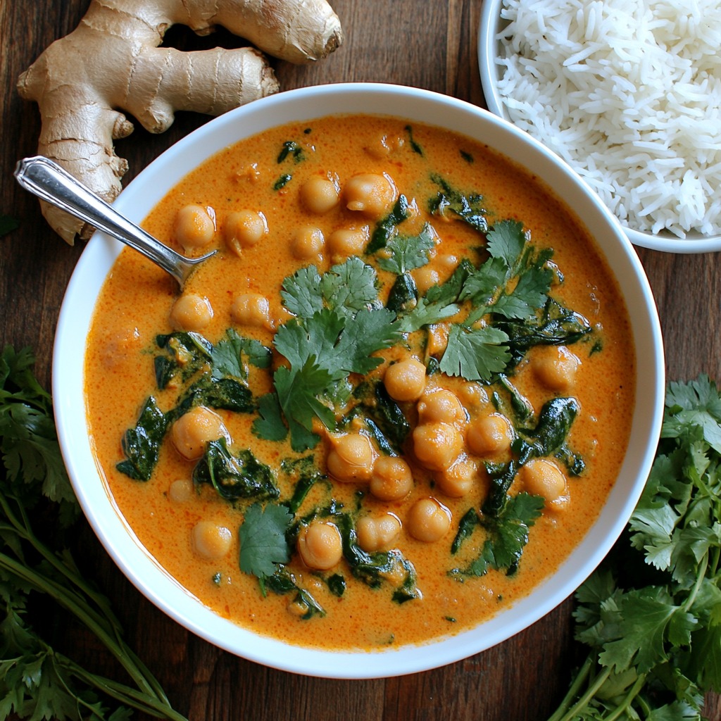 Chickpea and Spinach Curry