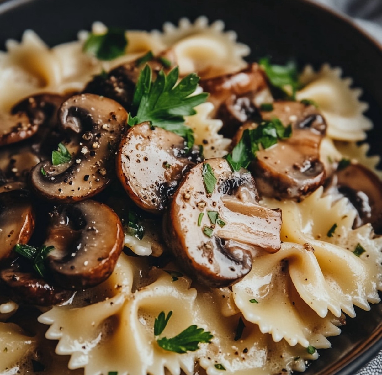 One Pot Creamy Vegan Mushroom Pasta
