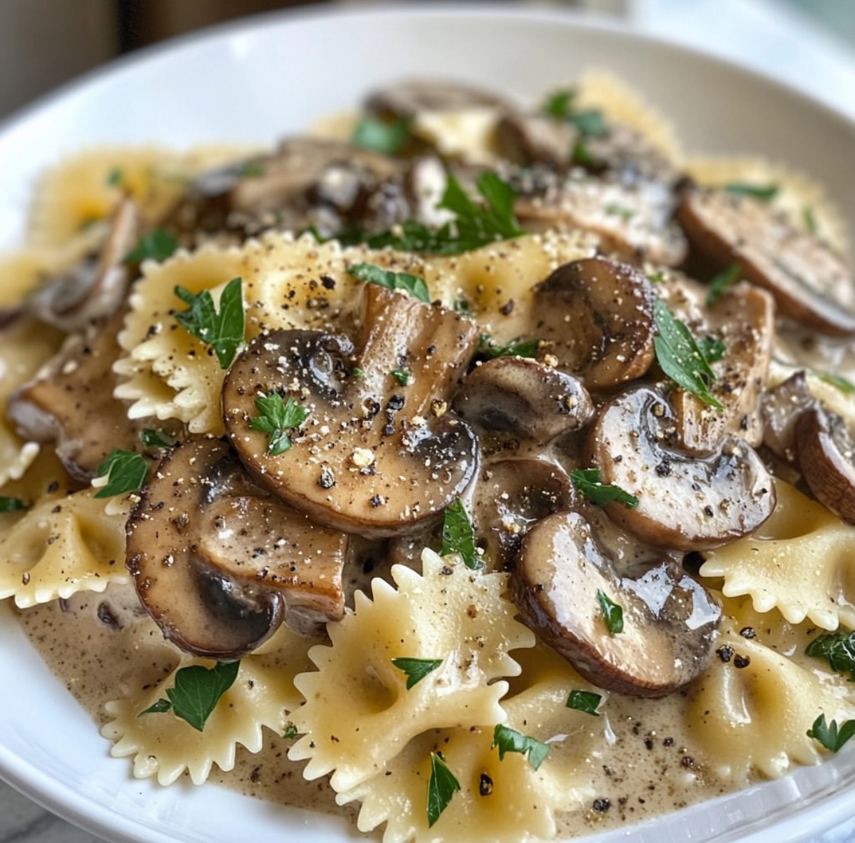 One Pot Creamy Vegan Mushroom Pasta