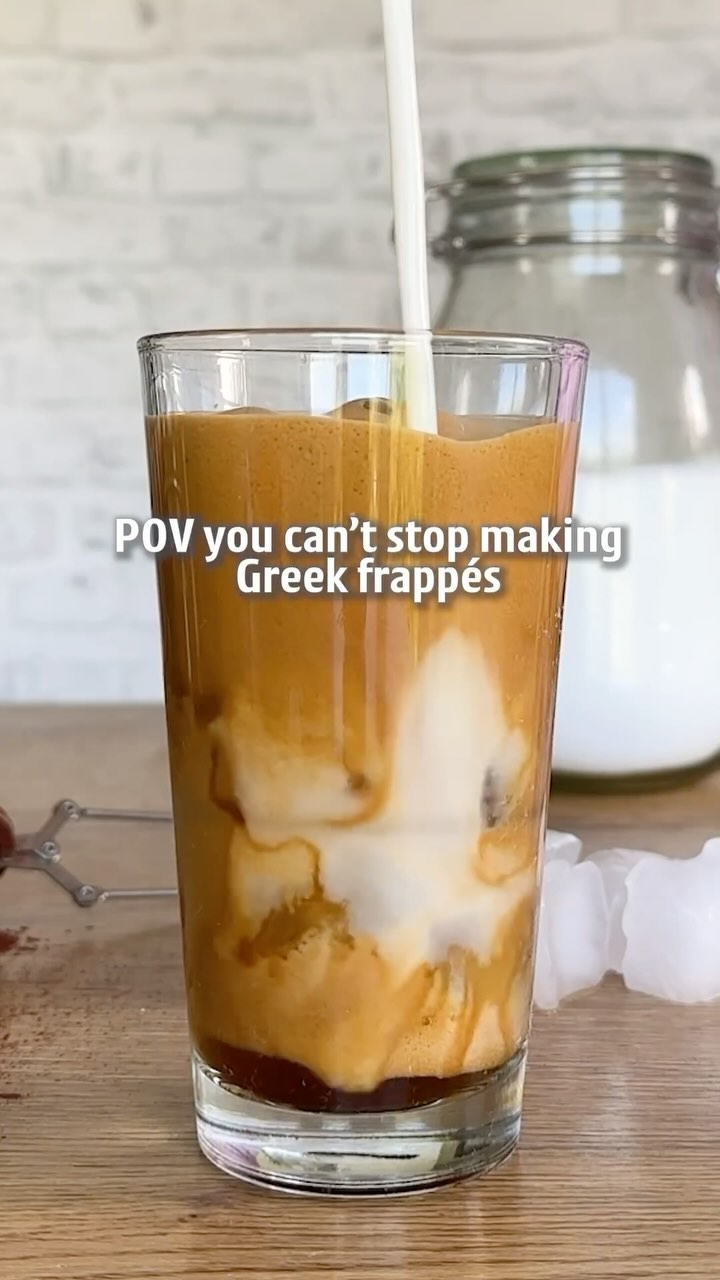 Classic Greek Frappe Drink
