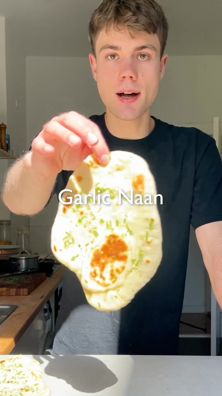 Homemade Garlic Naan Bread