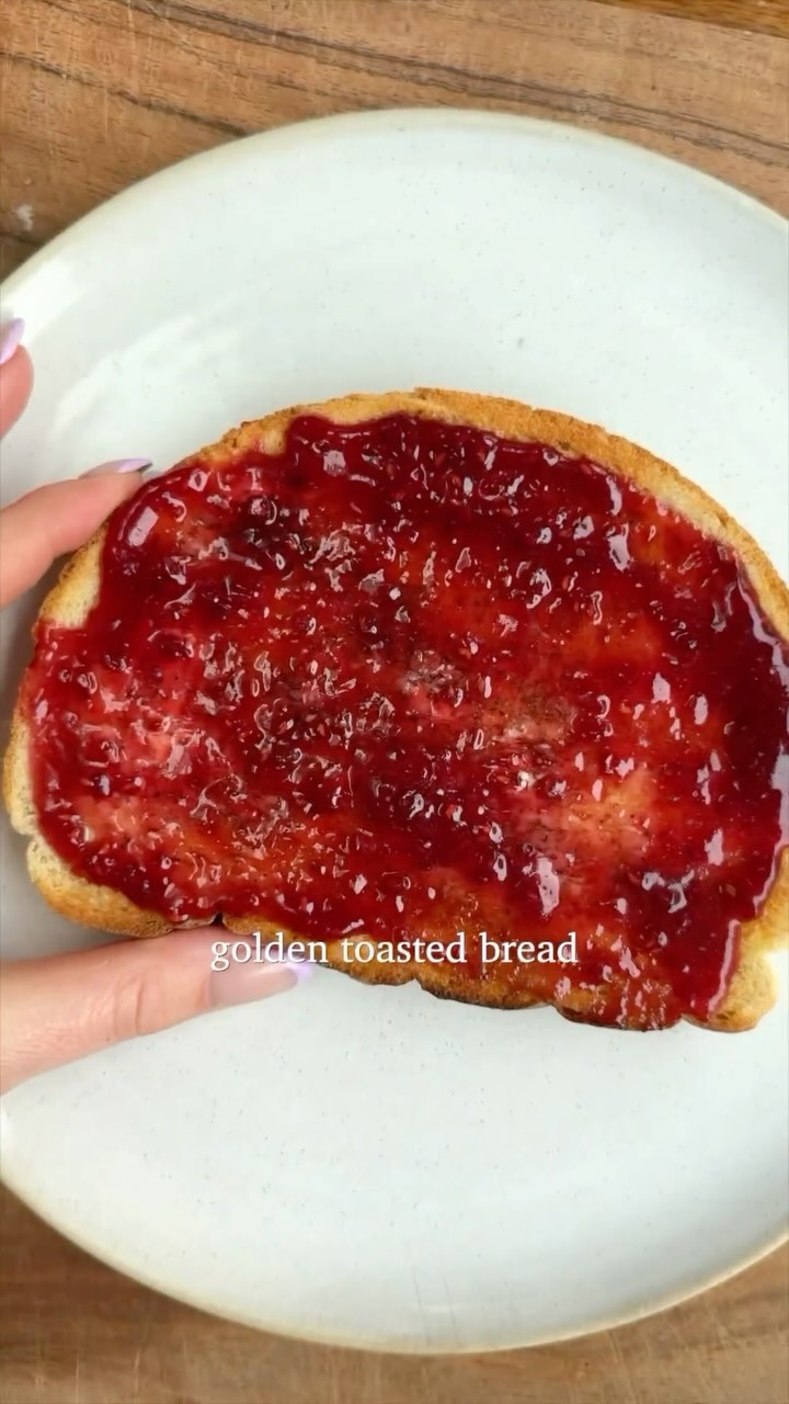 Golden Toasted Bread with Jam