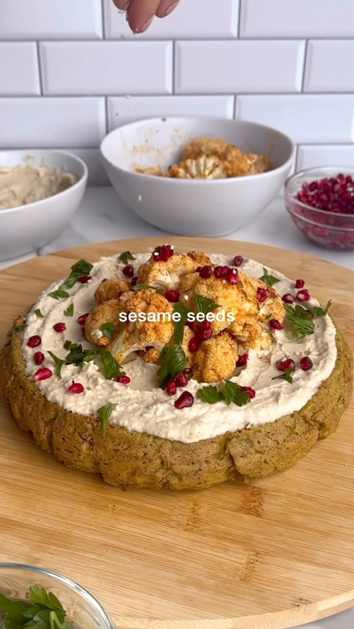 Baked Falafel with Dip and Cauliflower