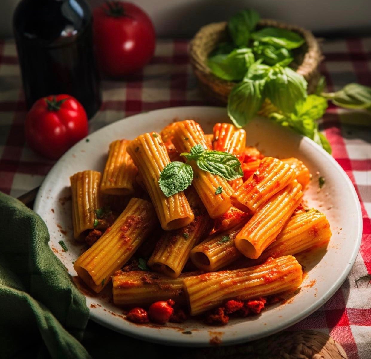 Roasted Garlic Tomato Pasta