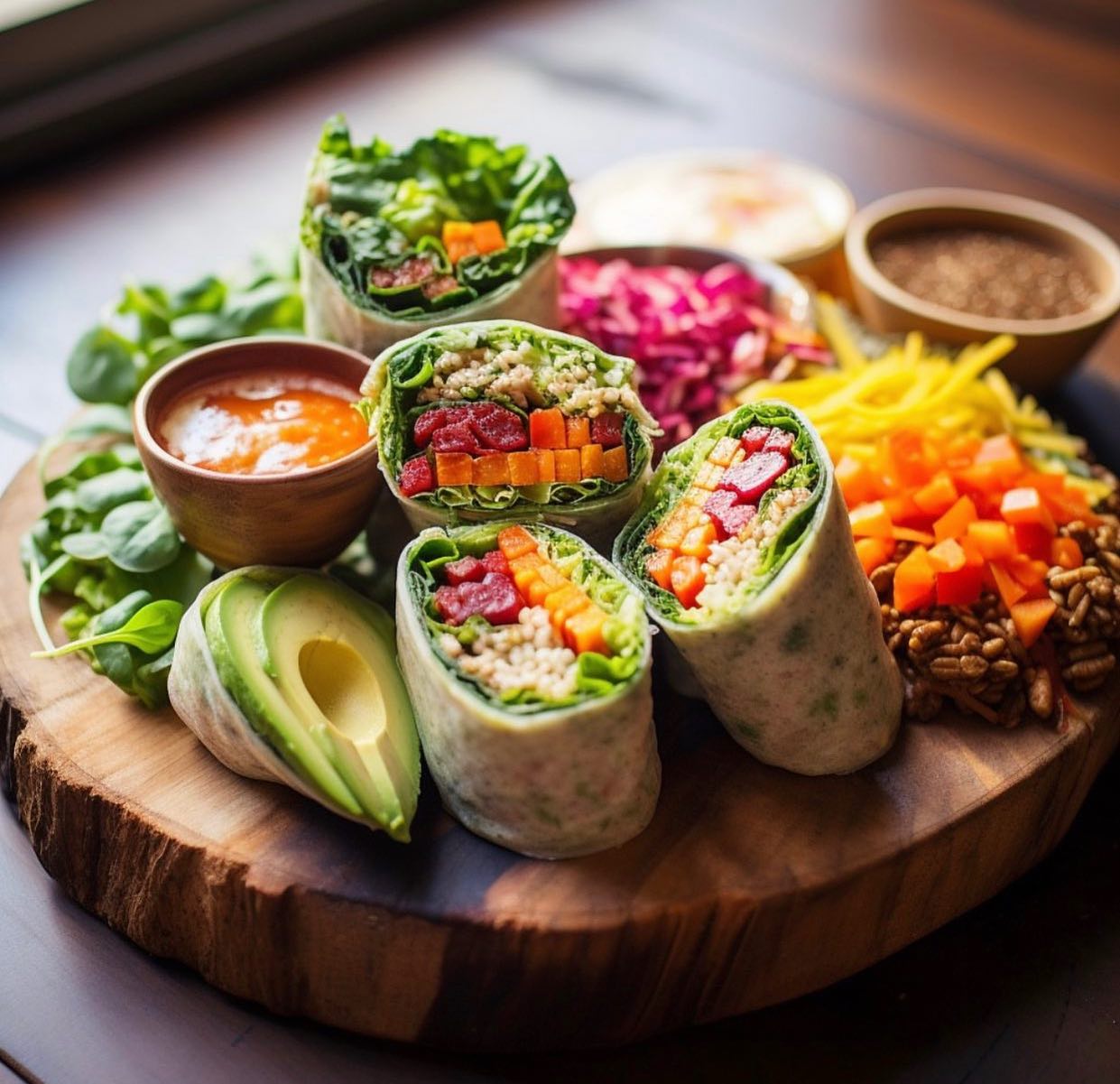 Raw Vegan Burritos with Mushroom Meat
