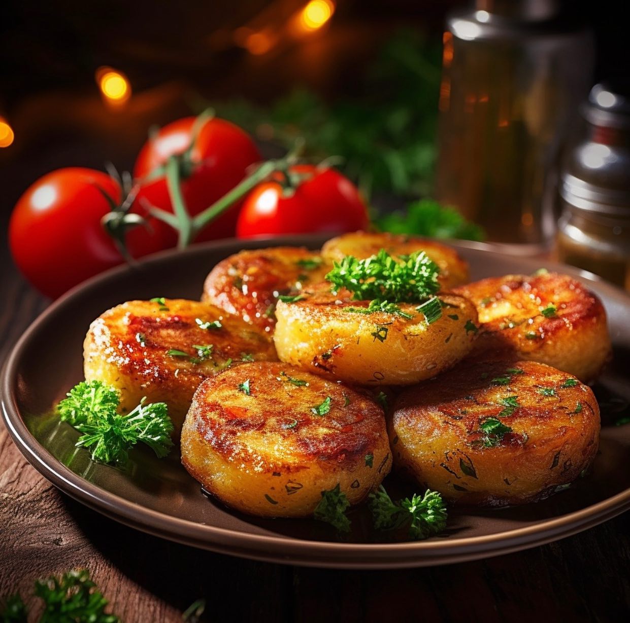 Vegan Stuffed Potato Cakes
