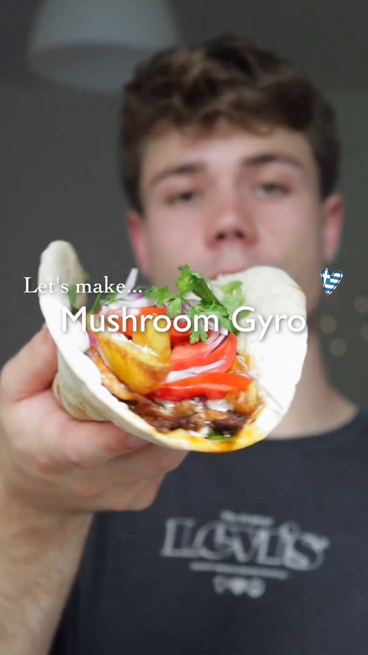 Vegan Mushroom Gyro with Tzatziki