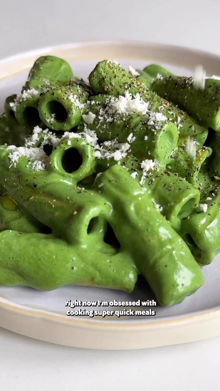 High Protein Spinach Pasta