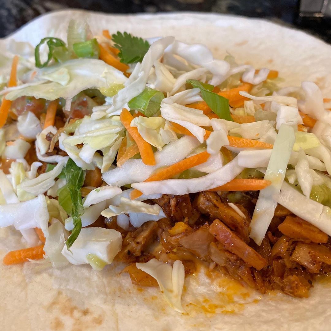 Vegetarian Spicy BBQ Jackfruit Tacos