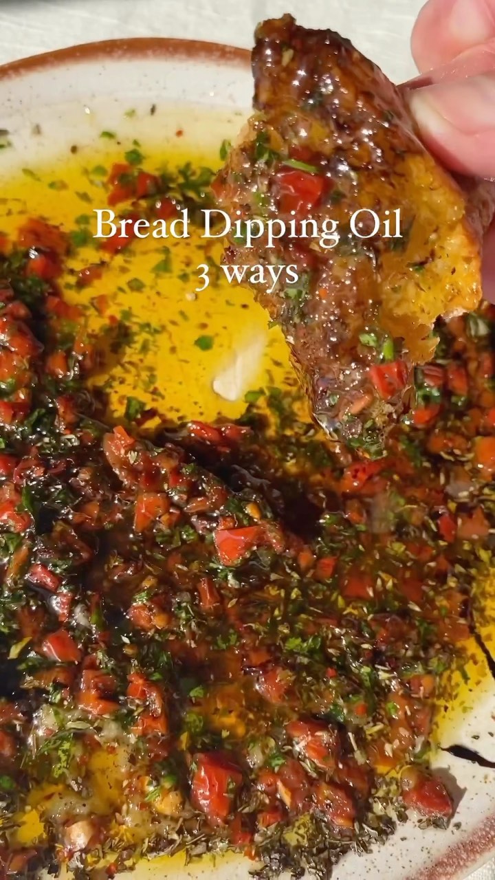 Bread Dipping Oil Three Ways