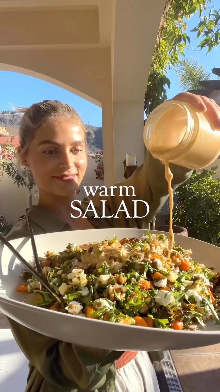 Warm Salad with Roasted Vegetables and Lentils