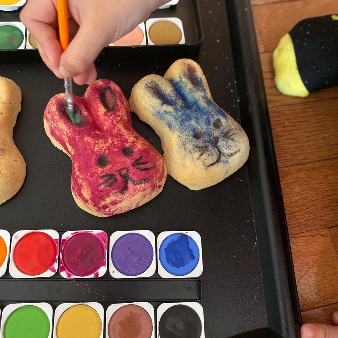Easter Bunnies Salt Dough Craft for Kids