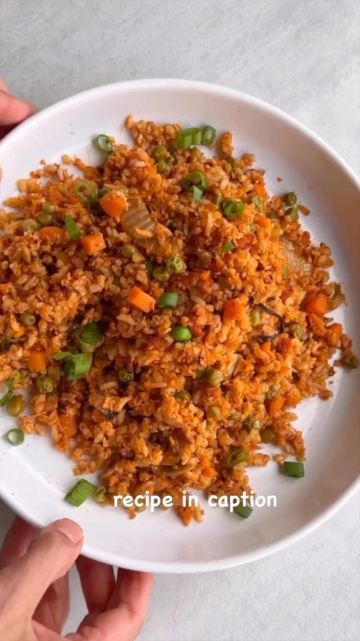 Kimchi Fried Rice with Crispy Tofu