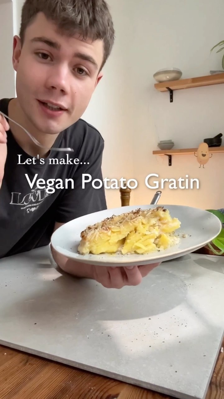 Vegan Potato Gratin with Cashew Sauce