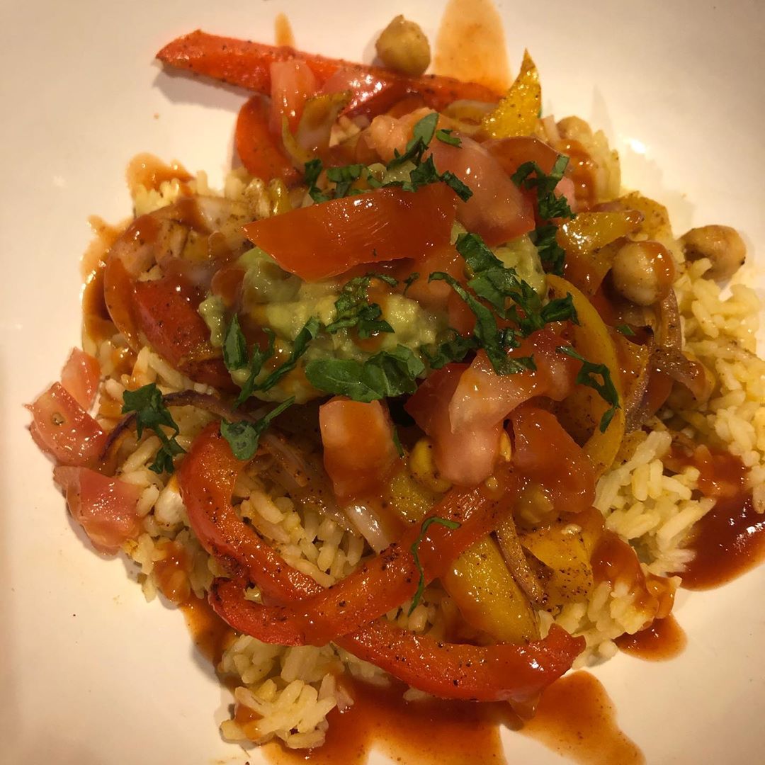 Spicy Chickpea Fajitas with Bell Peppers and Onion