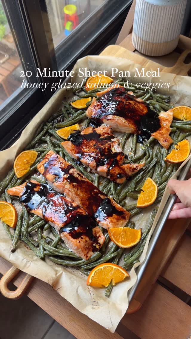 Sheet Pan Honey Glazed Salmon