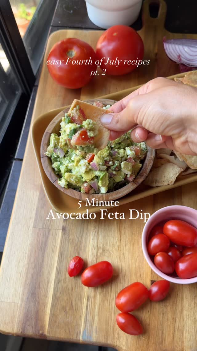 5 Minute Avocado Feta Dip