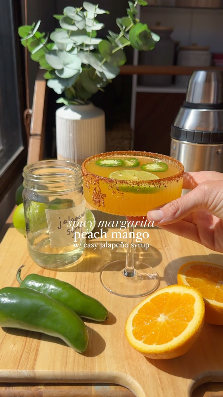 Spicy Peach Mango Margaritas