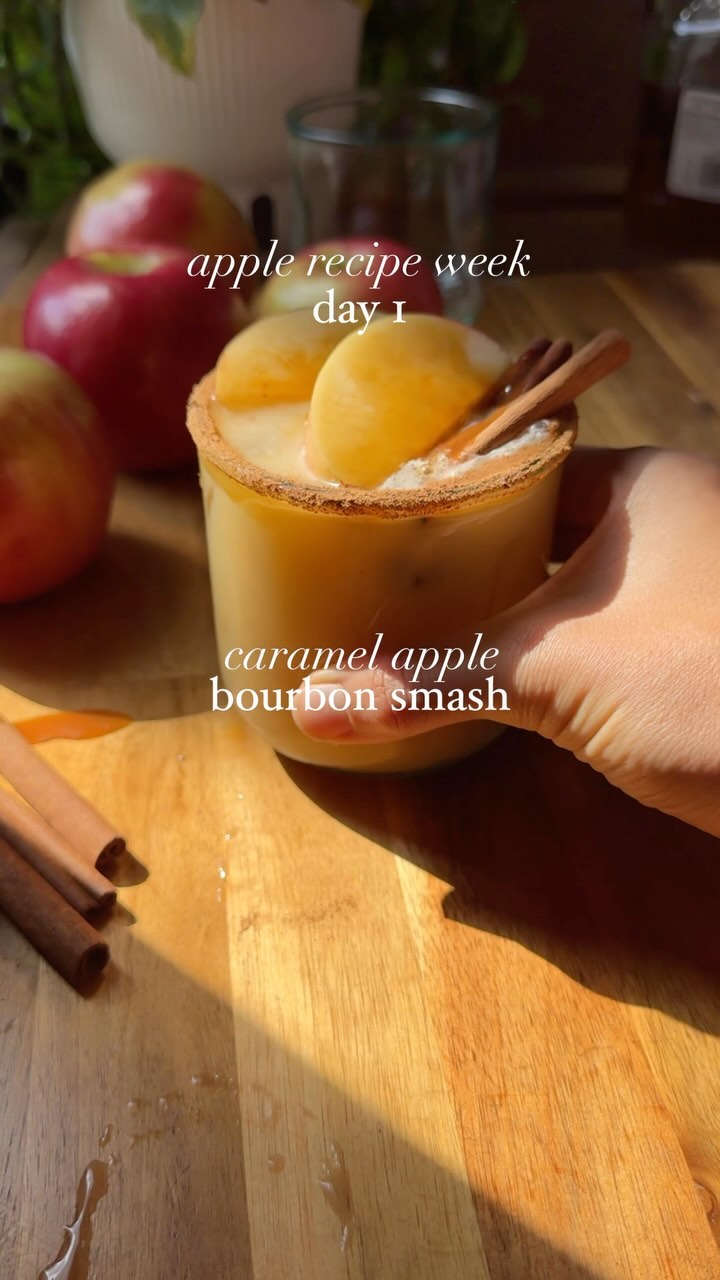 Caramel Apple Bourbon Smash