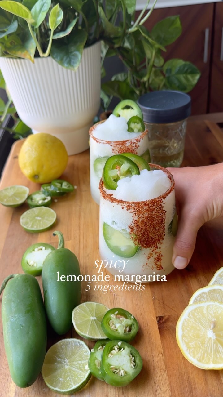 Frozen Spicy Lemonade Margaritas