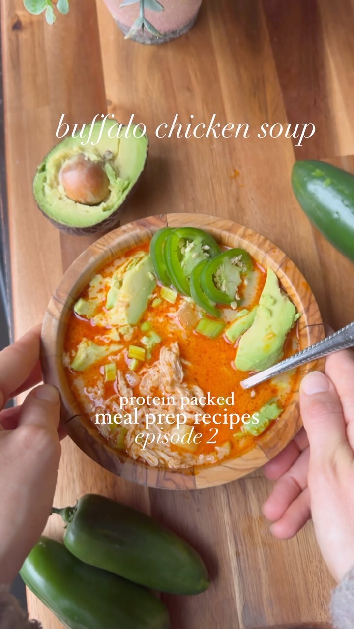 Buffalo Chicken Soup Meal Prep
