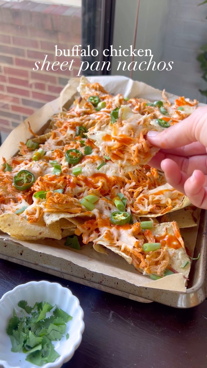 Buffalo Chicken Sheet Pan Nachos