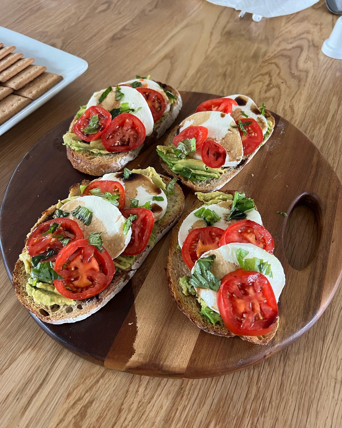 Avocado Toast with Tomato and Mozzarella