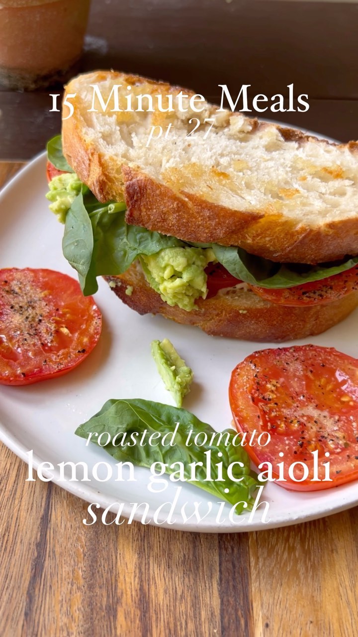 Roasted Tomato Sandwiches with Garlic Aioli