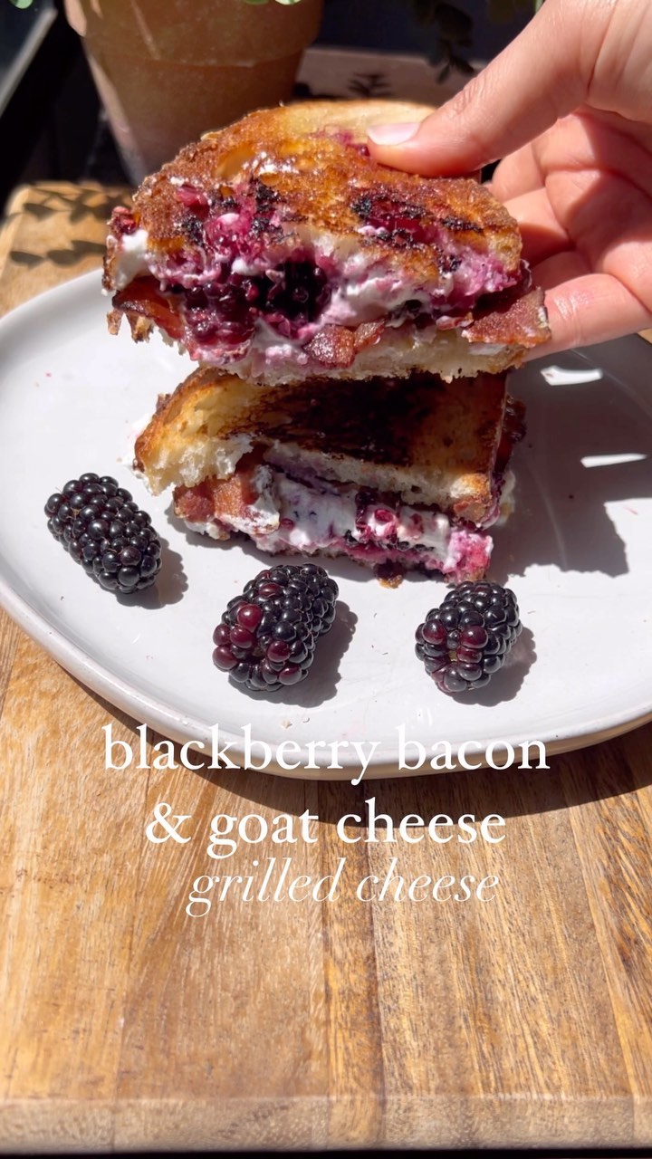 Blackberry Bacon Goat Cheese Grilled Cheese