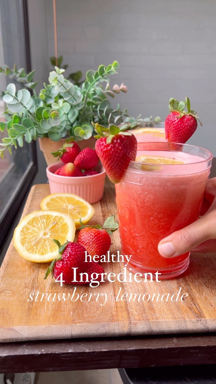 Healthy Four-Ingredient Strawberry Lemonade