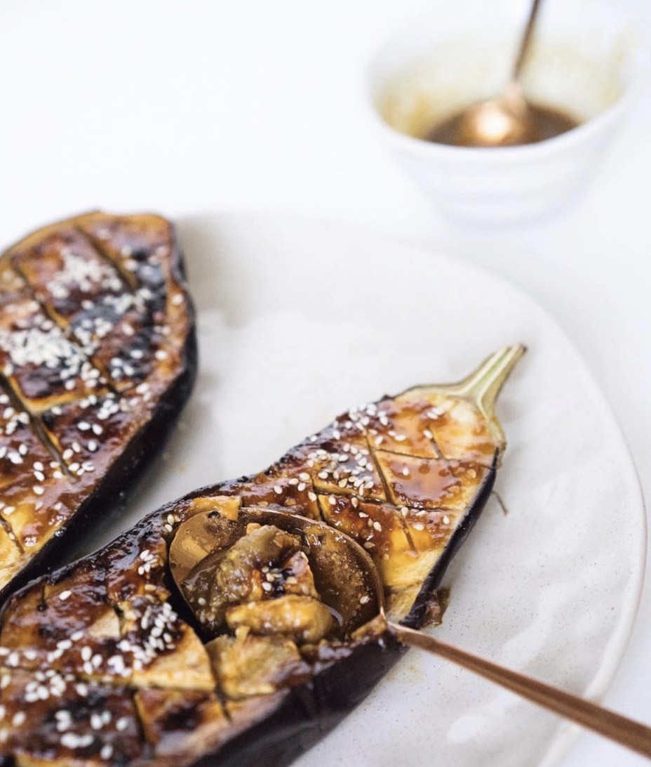 Baked Miso Glazed Eggplant