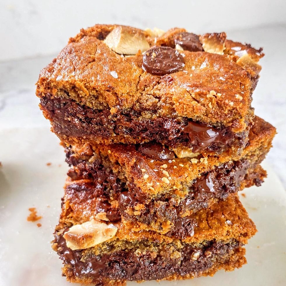 Healthy Vegan Blondies Dessert