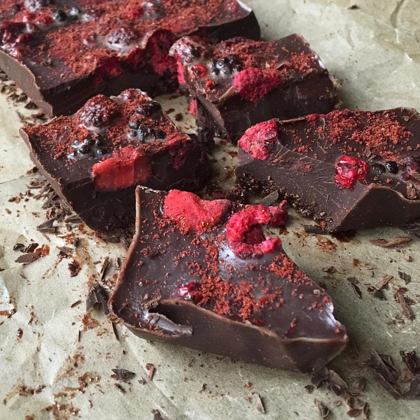 Raw Berry Chocolate Bars
