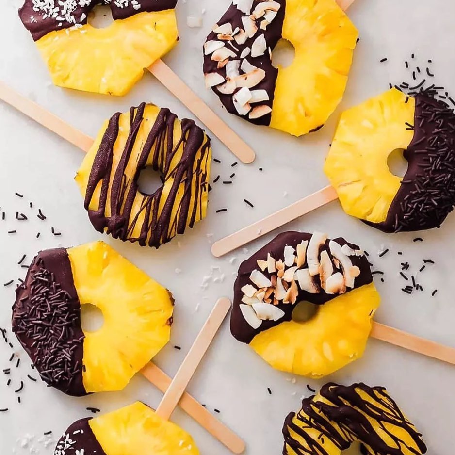 Frozen Pineapple Chocolate Pops