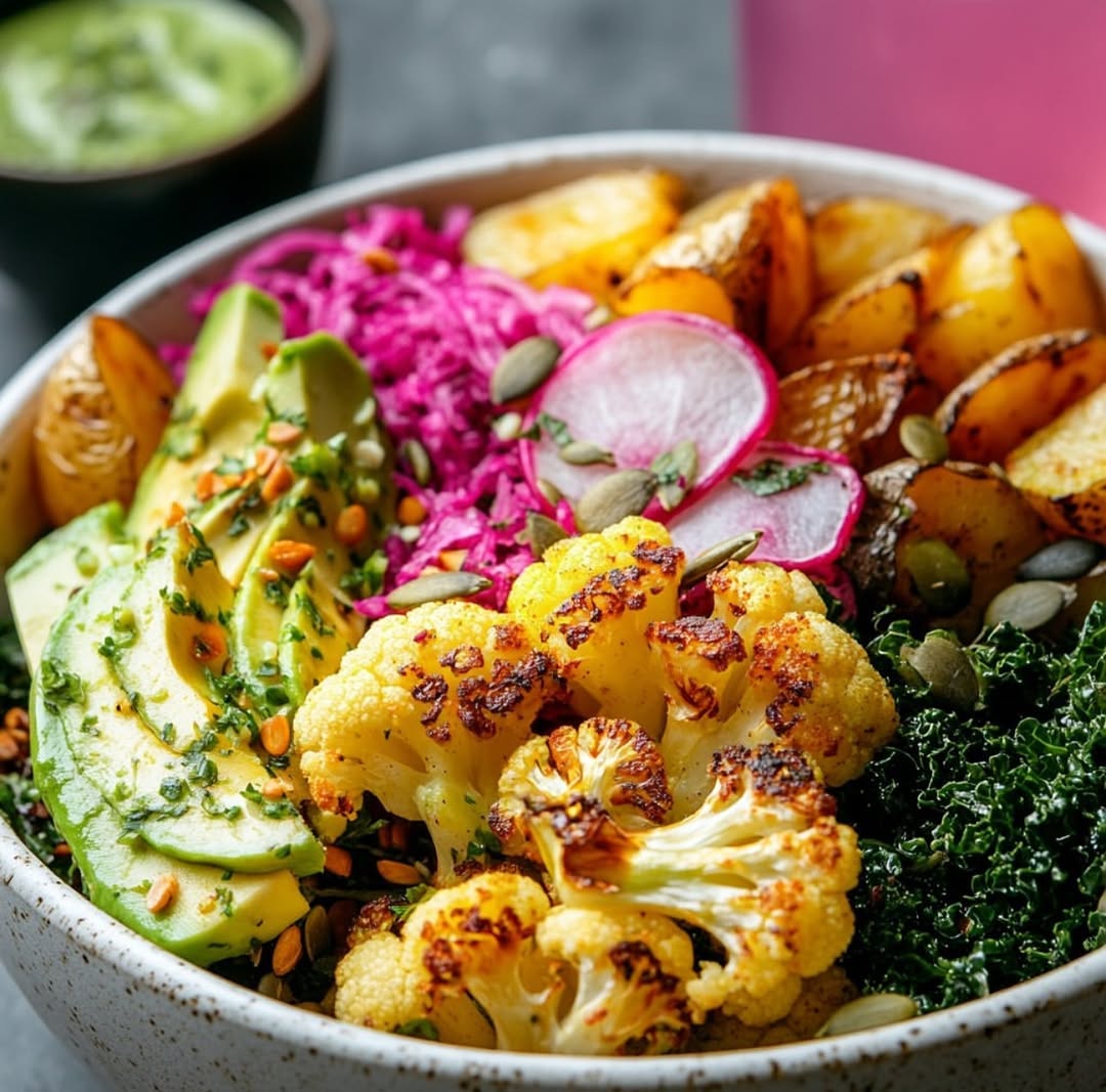 Cauliflower Chickpea Potato Bowls