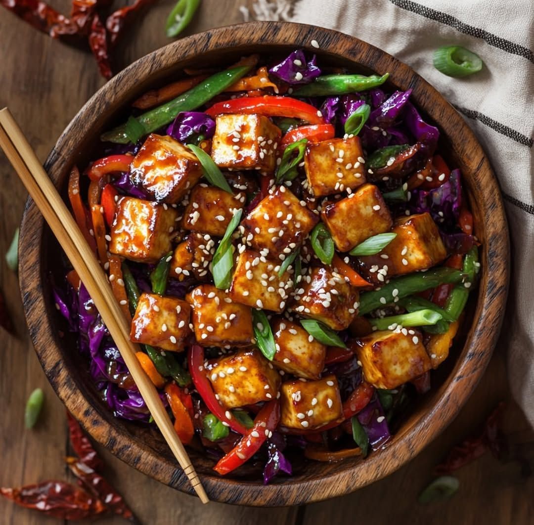 Szechuan Tofu Stir-Fry with Vegetables