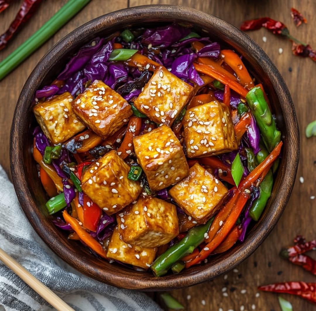 Szechuan Tofu Stir-Fry with Vegetables