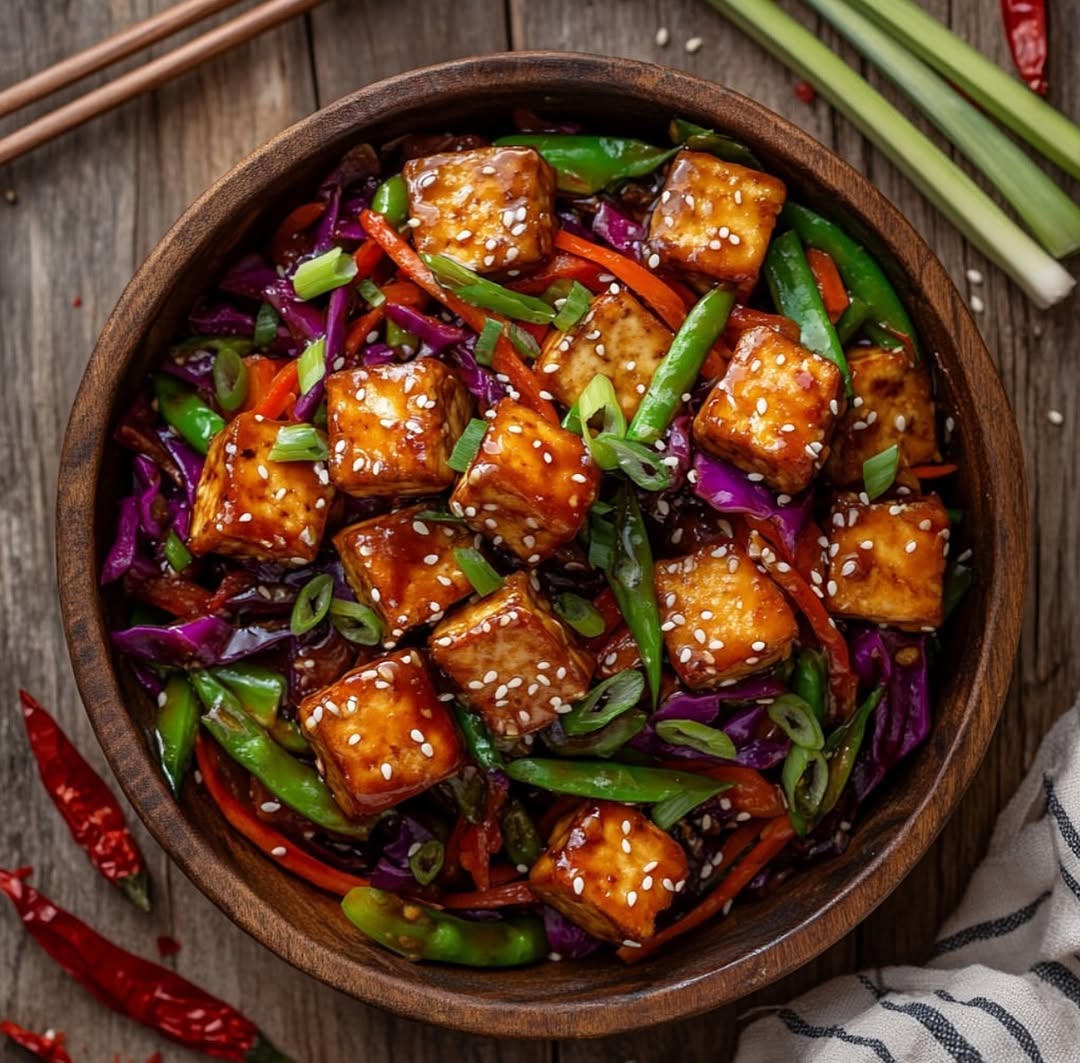 Szechuan Tofu Stir-Fry with Vegetables