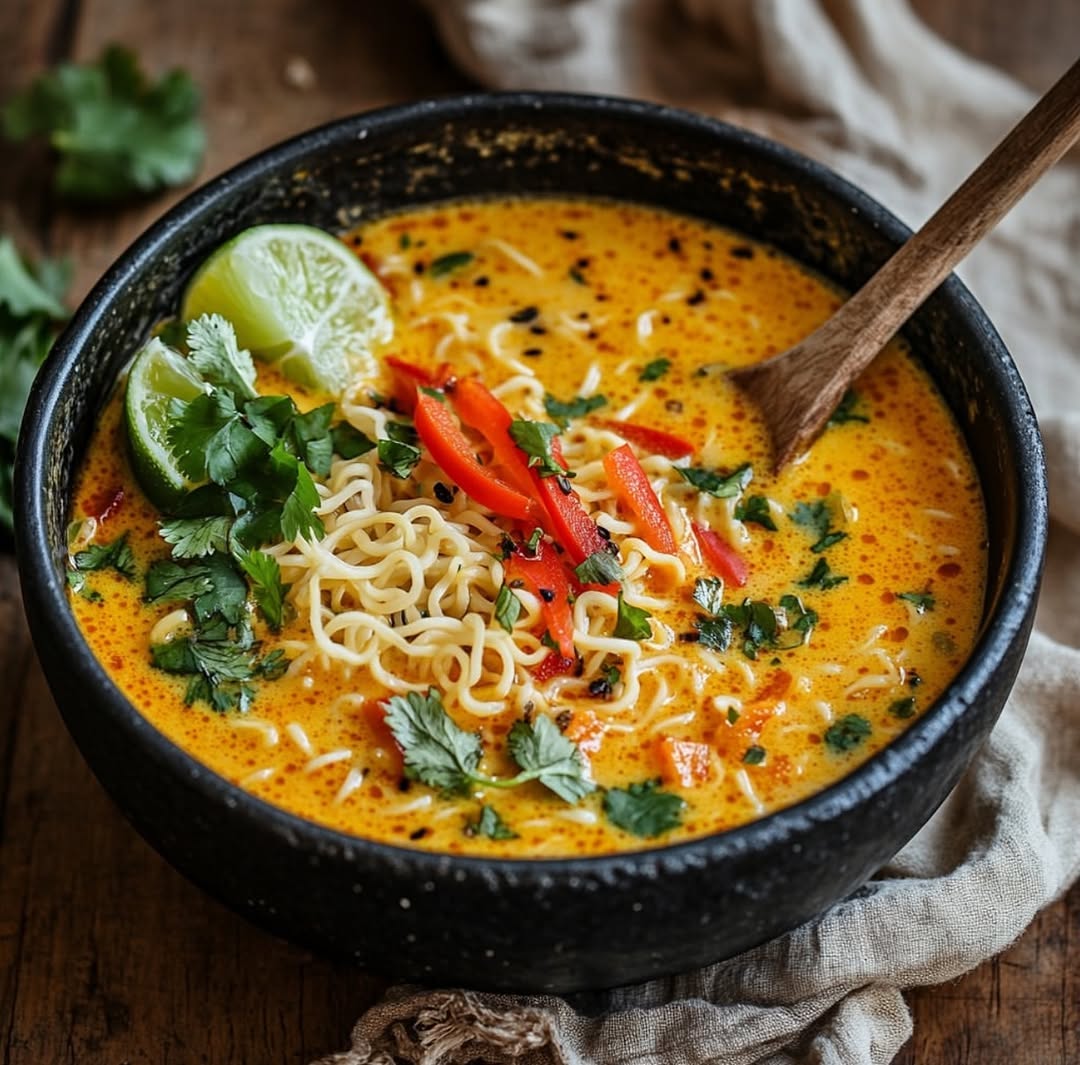 Veggie Coconut Noodle Soup