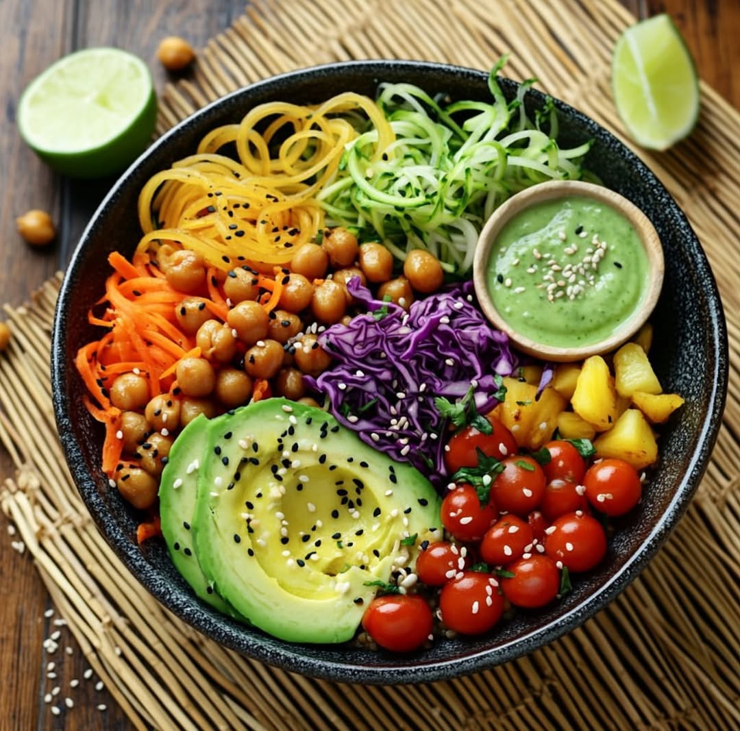 Vegan Buddha Bowl with Avocado Lime Dressing