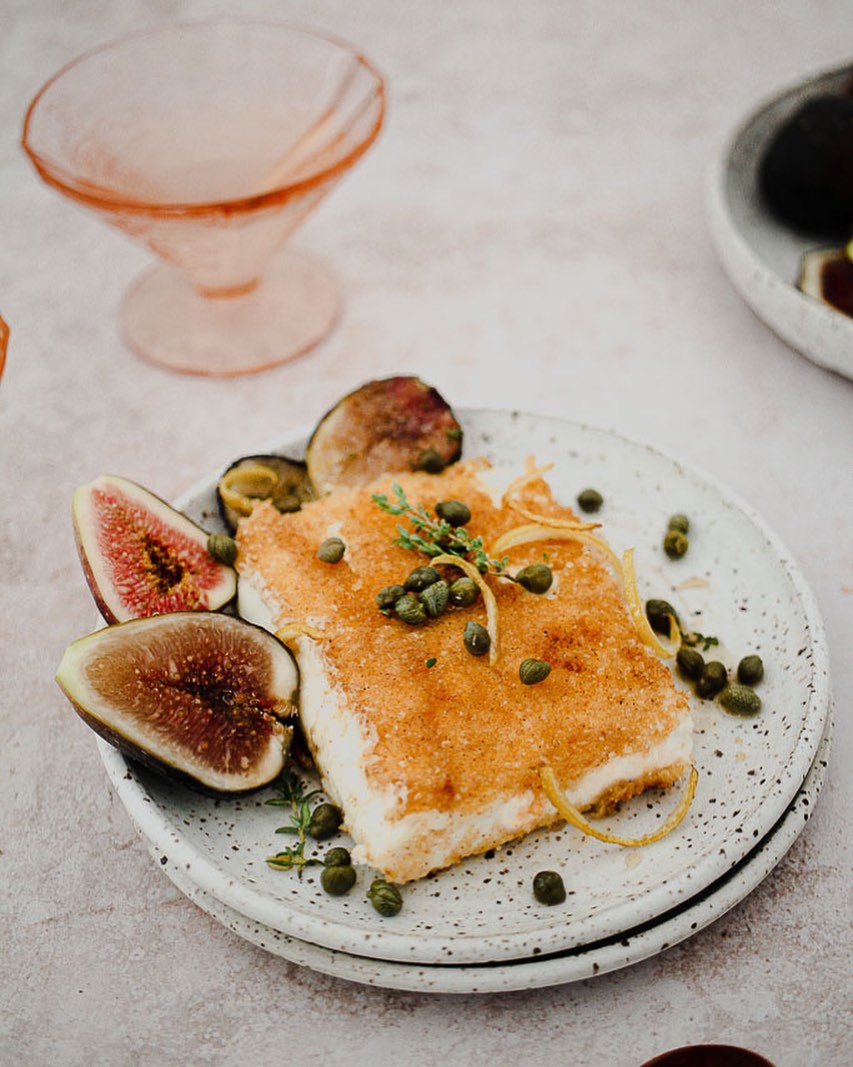 Pan-Fried Feta with Figs, Capers, and Honey
