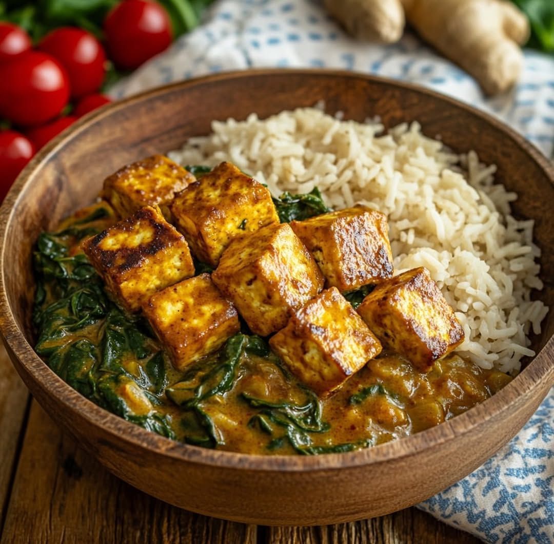 Vegan Tofu Saag Paneer