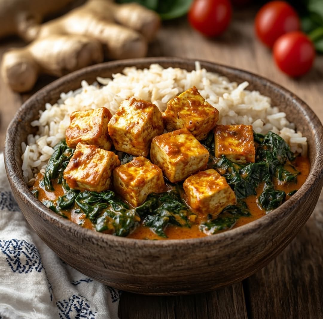 Vegan Tofu Saag Paneer